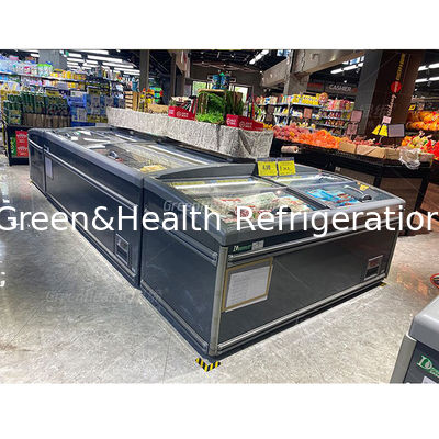 Congelatore combinato dell'isola del supermercato