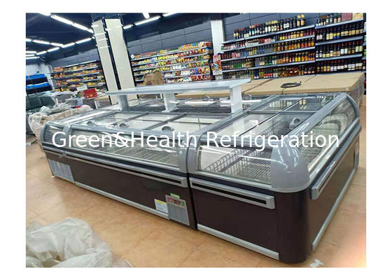 630L Commercial Island Freezer Refrigeration Popsicles Frigorifero per supermercati