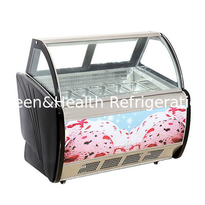 12 Pans Grigio Color Gelato Italiano Display Freezer Per I gelati