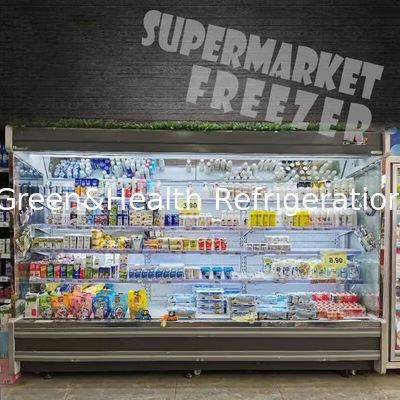 Supermercato verticale vetrina lattiero-casearia Display Multi Deck Open Chiller Cooler