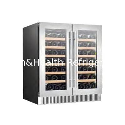 Certificato ETL 110V/60Hz Doppia porta in vetro Wine Cooler Cabinet con R600 refrigerante