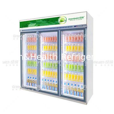 2087L Commercial Display Freezer 2~8 gradi E basso di defogging porta di vetro verticale bevande inverter Chiller