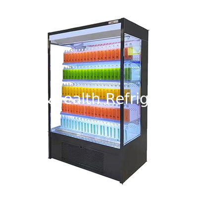 alimentari 4 display Mensole bevande fredde Multideck open chiller con illuminazione a LED