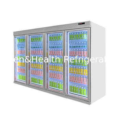 Supermercato Chiller Commercial Beverage Cooler per bevande Cold Storage e display