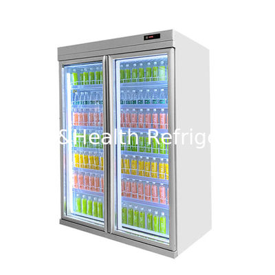 Porta di vetro avanzata multi display freezer con 6 strati scaffale regolabile