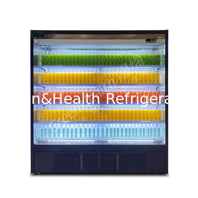 Illuminazione a LED R22 Multideck Open Chiller Showcase Cooler Con Tela Notturna 4 Mensole