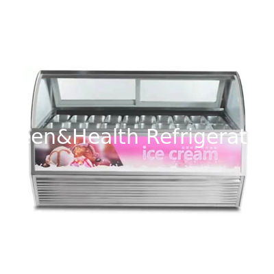 Commerciale 16 Pans Display gelato Freezer gelato Dip Cabinet Freezer