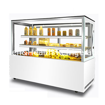 LED Bianco nero vetro dessert Cake Display Freezer Con Compressore Danfoss