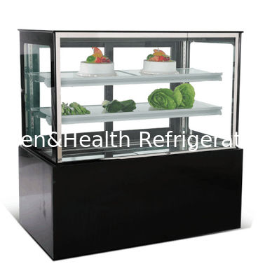Supermercato Mini Due strati Cake Display Freezer Due temperature Per il negozio