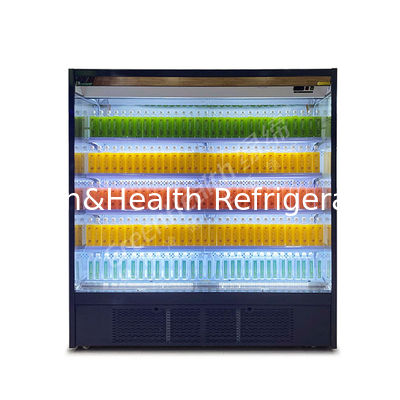 Quattro scaffali e cinque schermi LED Multideck Display Chiller con tenda notturna