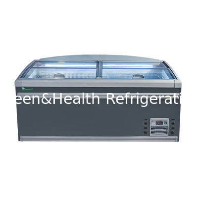 2 porte Isola commerciale congelatore con R290 refrigerante luce interna 1040L