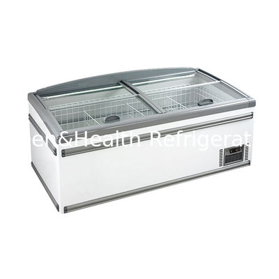 Big Capacity Supermarket Island Freezer con finitura rivestita e refrigerante R290