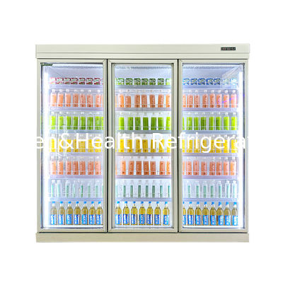Display verticale di porta di vetro Freezer Supermercato frigorifero commerciale