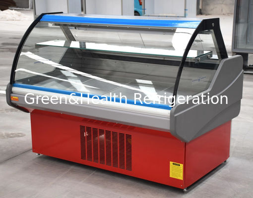 Vitro curvo deli carne display frigorifero Red Meat Service Case