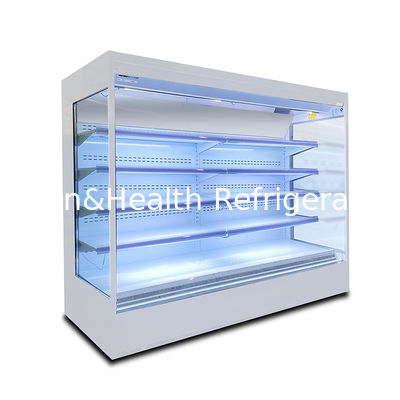 5 Display 4 Mensole Commerciale LED Bianco Multideck Open Chiller