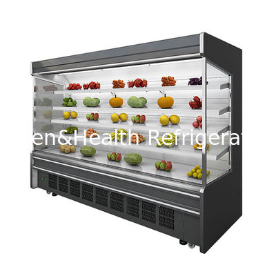 Frutta fresca visibile al dettaglio open multideck display chiller con luce a led