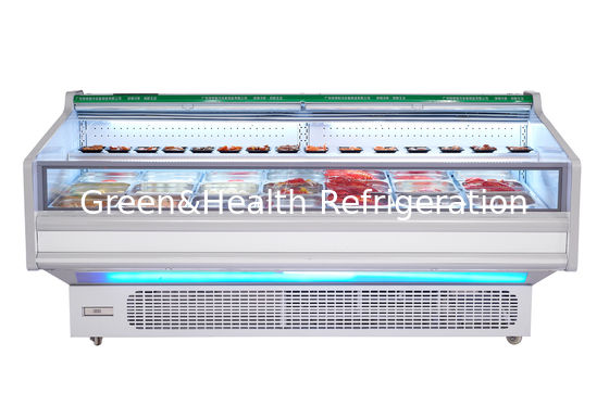 Frigorifero a display orizzontale aperto da acciaio inossidabile da 800L per frigoriferi di carne