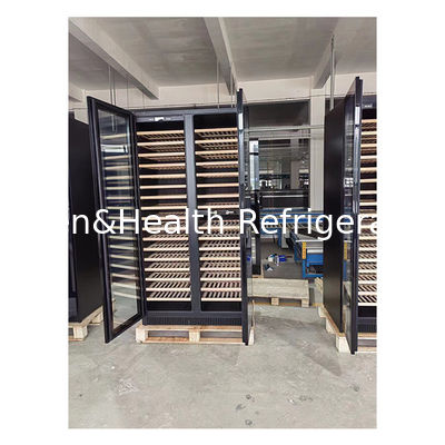 Certificato ETL Porta singola/Doppia Riparo in legno di faggio Porta di vetro Congelatore di vino rosso