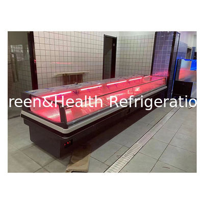 2.5 Meter Grigio scuro Orizzontale Stile europeo Disponibile per il deposito di carne fresca Supermercato Congelatore di carne fresca