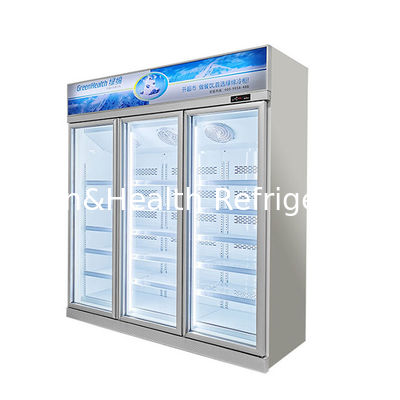 Tre porte di vetro sul display dell'unità superiore Freezer per prodotti congelati a bassa temperatura