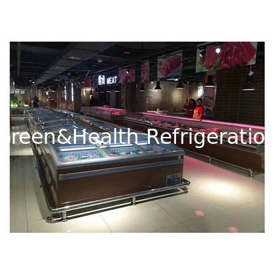 Ultima porta scorrevole a bassa temperatura polpette di carne surgelate ripostiglio alimentare vetrina isola armadio congelatore