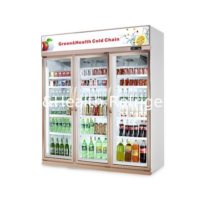 Frigorifero a portata di mano con porta di vetro oscillante Merchandiser Beverage Display Frigorifero per comodità Supermercato