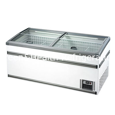 Supermercato Bianco / Grigio Prodotti surgelati / Pastine di riso / Pesce surgelato Display Island Cabinet Freezer