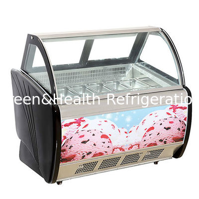 Negozio di alimentari / Negozio commerciale con congelatore espositivo refrigerato per gelati a piastre multiple