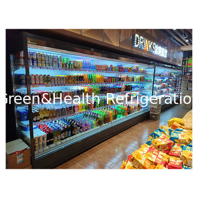 Supermercato a cinque piani frutta/verdura/latte frigorifero open cabinet freezer