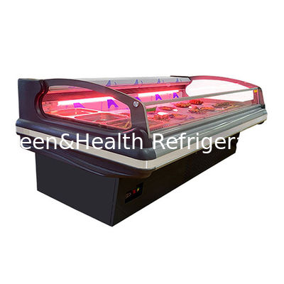 I supermercati commerciali orizzontali utilizzano frigoriferi di stile europeo per la conservazione della carne fresca