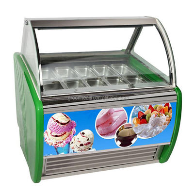Negozio di gelati/minimarket con 16 piastre utilizza congelatore espositivo refrigerato per gelati