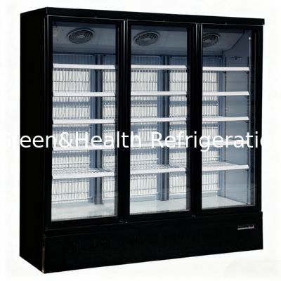 Energy Commercial Beverage Cooler 3 Glass Door Reach In Refrigerator for Supermarkets and Convenience Stores