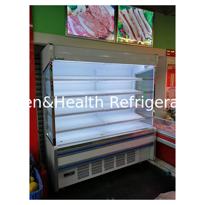 Frigo commerciale di tipo aperto con ripiani multipli con compressore da incasso