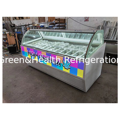 Commercial Semi Open Ice Cream Refrigerated Display Storage Freezer In vendita