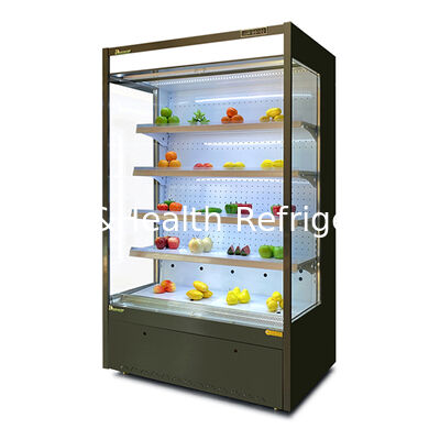 Espositore refrigerato piccolo aperto per frutta/verdura/latte a cinque ripiani