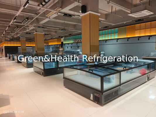 Supermercato Island Freezer Commercial Combined Display Freezer per alimenti surgelati