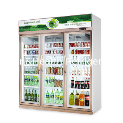 Dispositivo di raffreddamento della bevanda della porta tre di vetro/refrigeratore commerciali bevanda del vino