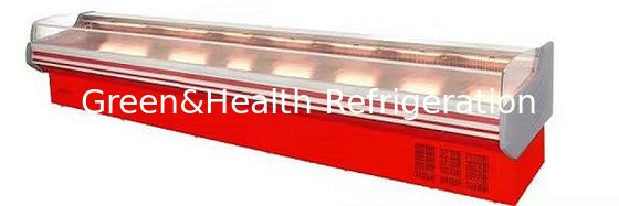 Frigorifero dell'esposizione della ghiottoneria di ROHS, vetrina refrigerata esposizione aperta di 2m per i frutti di mare della carne