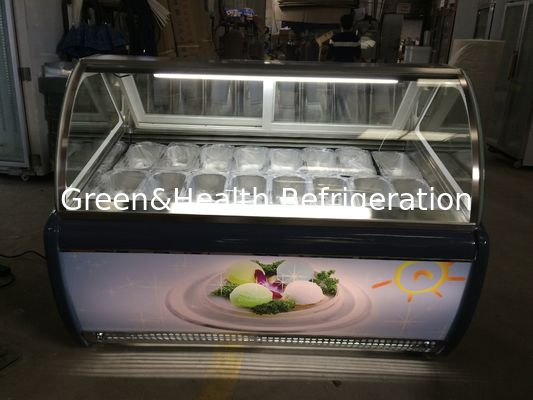 vetrina di vetro commerciale del petto 110V per il gelato con il refrigerante di ETL R404a