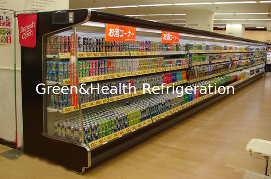 Refrigeratore aperto dello Multi-scrittorio del supermercato/Portata-nel dispositivo di raffreddamento 2℃ - 10℃ della bevanda