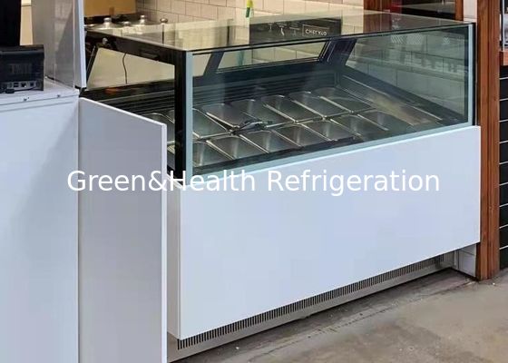 -22 congelatore dell'esposizione della crema di Pan Gelato Display Scoop Ice di grado 16