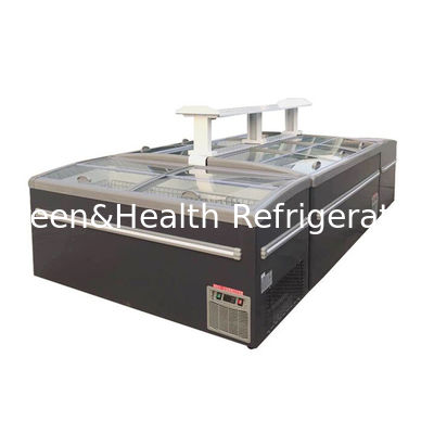 Congelatore commerciale dell'isola di combinazione del portello scorrevole per alimento congelato