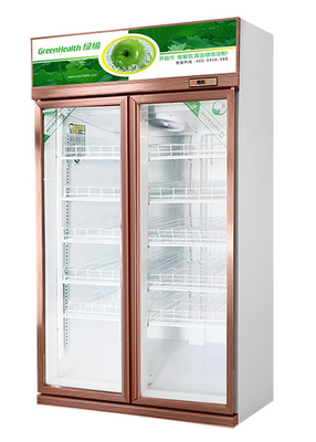 Dispositivo di raffreddamento commerciale Champagne dell'esposizione del frigorifero dritto di lusso di stile
