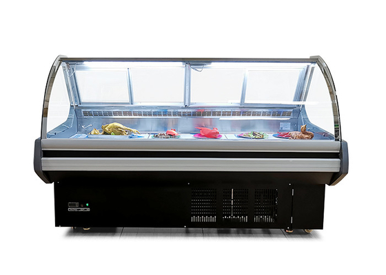 La ghiottoneria su ordinazione visualizza i frigoriferi dell'esposizione della carne del frigorifero per il negozio della macelleria